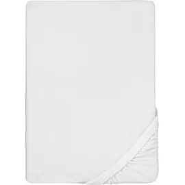 biberna 0012344 Frottee-Stretch 180 x 200 - 200 x 200 cm weiß
