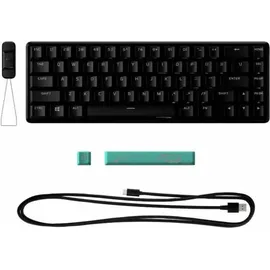 HyperX Alloy Origins 65 – Mechanische Gaming-Tastatur - HX Aqua (taktil) - Double Shot PBT-Keycaps, Schwarz