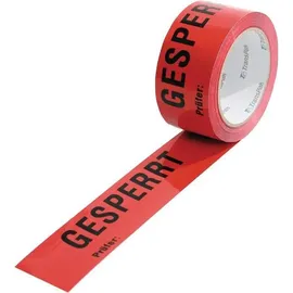 TransPak Warnklebeband PP gesperrt 66 m x 50 mm 36 St.