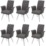 MCW Esszimmerstuhl MCW-G55 Stoff grau-braun 6er Set