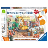 Ravensburger tiptoi Spiel 00049 Puzzle für kleine Entdecker: Baustelle - 2x12 Teile Kinderpuzzle ab 3 Jahren, für Jungen und Mädchen