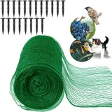 Vogelnetz Vogelschutznetz 4x12m 15x15mm Grün Polypropylen Wetterfest Gartennetz