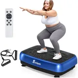 EvoSpark Vibrationsplatte 2025 mit Dual-Motor 450 lbs - Ganzkörpertraining Blau