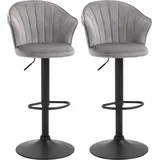 Homcom Barhocker 51,5 x 57,5 x 93-114,5 cm Grau