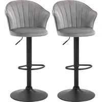 Homcom Barhocker 51,5 x 57,5 x 93-114,5 cm Grau