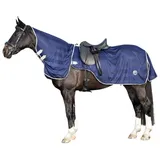 HKM Fliegenausreitdecke mit abnehmbarem Halsteil 135 cm Dunkelblau