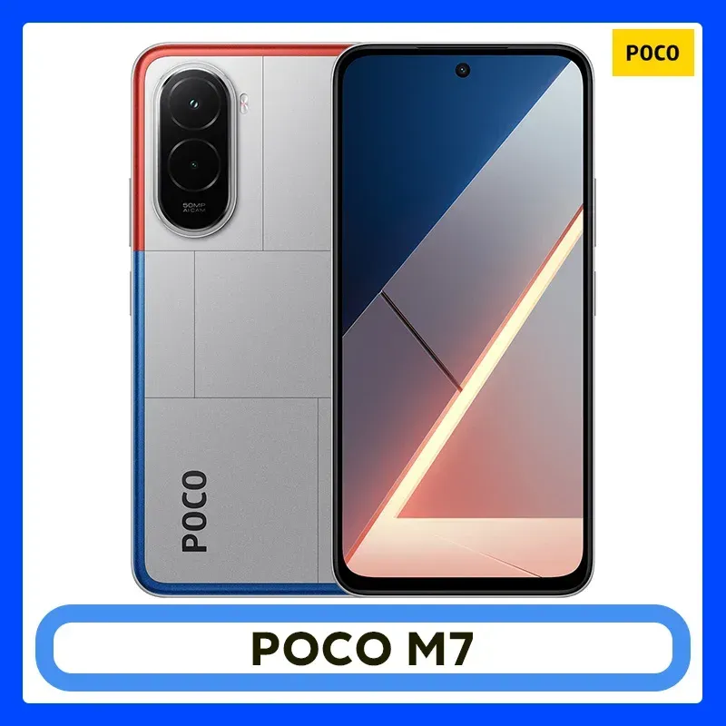 Globale Version POCO M7 Smartphone Leistungsstarker Snapdragon 685 Prozessor 6,9 Zoll 144 Hz FHD+ Display 50 MP KI-Dualkamera Massiver 7000 mAh (typisch) Akku 33 W Schnellladefunktion Xiaomi HyperOS 2