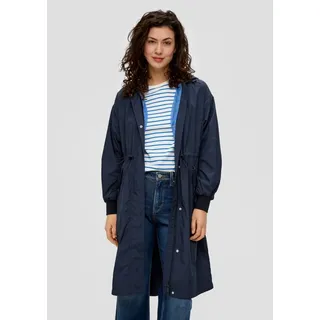s.Oliver Funktionsmantel Verstellbarer Parka in Crinkle-Optik Tunnelzug an der Taille blau S (36)