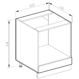 Vicco Herdumbauschrank R-Line 60 x 81,6 x 46 cm Anthrazit