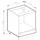 Vicco Herdumbauschrank R-Line 60 x 81,6 x 46 cm Anthrazit