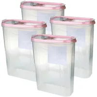 BestLivings Frischhaltebox Schüttdose 2,8 Liter 4er Pack / Altrose