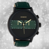 Oozoo Herrenuhr Timepieces C10517 grün Lederarmband Quarz Analoguhr UOC10517