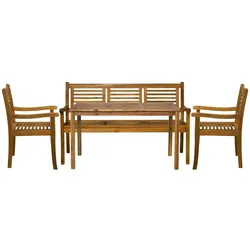 Garten Sitzgruppe massiv Essgruppe Balkon Terrasse Holz Gartenstuhl Gartentisch