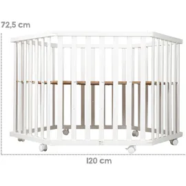 roba Style 6-eckig 106 x 121 cm weiß Bodenfarbe grau