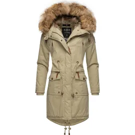 Navahoo Damen Winter Jacke Warmer Winterparka mit Kapuze Rosinchen Pebble Grey Gr. XS - XS