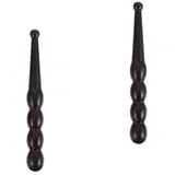 FOMIYES 2 Stk Massagestab akkupressur stifte akupressur stift Akupressurstift Handmassagegerät Fußmassagegeräte Handmassagehammer hölzerner Schrottstock Kratzmassagegerät Ebenholz Black