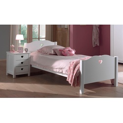 Kinderbett VIPACK "Amori" Betten Gr. Liegefläche B/L: 90 cm x 200 cm, kein Härtegrad, weiß (weiß, weiß, weiß) Kinder Kinder-Einzelbetten Betten Einzelbett, Kinderbett