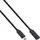 InLine USB 3.2 Gen.2x2 Kabel, USB-C Verlängerung ST/BU, schwarz, 0,5m