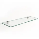 Badablage Aus Glas, Glasablage Zur Wandbefestigung - Wandregal - Regal Glas - Das Ganze Set - Glasregal, Badregal - 80 Cm X 13 Cm
