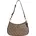 Top Zipper Shoulder Bag Latte Logo/Brown