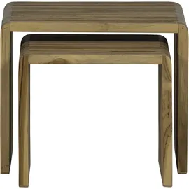 Woood Beistelltisch Jasmijn 2er-Set Teak