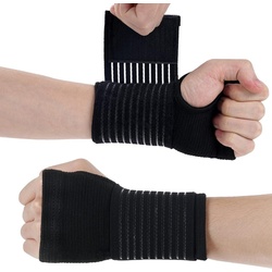 CoolBlauza Handgelenkstütze 1 Paar Handgelenkbandage, Handgelenkstütze, Handbandage mit Klettverschluss für Damen und Herren schwarz