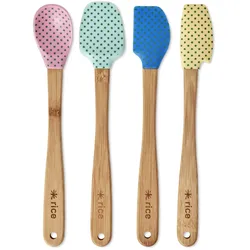 RICE Silikon Schaber Show Your True Colors 4er-Set, diverse Farben
