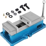 VEVOR Schraubzwingen-Schraubstock, 32 mm Backenhöhe 100 mm Kieferbreite Tischschraubstock, 19 KN Max. Spannkraft Werkbank Schraubstock, Schraubstock Drehbar aus Stahl, CNC Werkzeugmaschine Zubehör