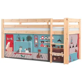 58 aufm Kessel Hochbett Karolina 210 x 106 x 114 cm Kiefer massiv natur beige