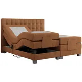 MKS Meble Motor Boxspringbett mit Bettkasten ¦ orange ¦ Maße (cm): B: 168 H: 118