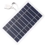 Tragbares Solarpanel, flexibel, 2 W, 5 V, mit USB-Port, Solar-Ladegerät für Telefon, Powerbank, Außenbereich – wasserdicht IP65, ideal für Camping, Wandern, Notfall-Set
