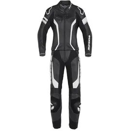 Spidi Laser Touring 2-Teiler Damen Motorrad Lederkombi schwarz-weiss, Größe 44