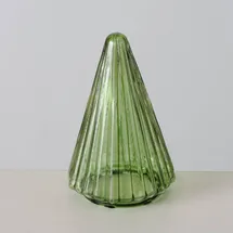 Boltze home Weihnachtsbaum Tovla aus transparentem Glas, 9,5 cm, Muster:Muster 1