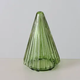 Boltze home Weihnachtsbaum Tovla aus transparentem Glas, 9,5 cm, Muster:Muster 1