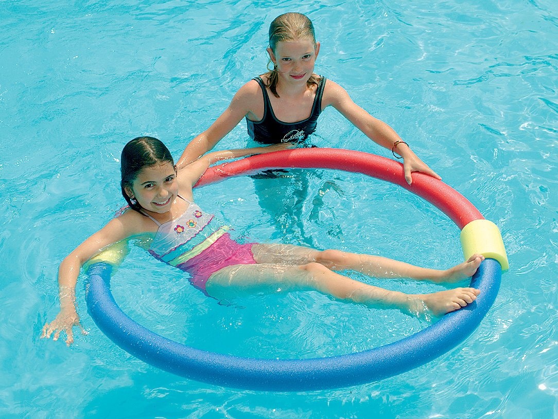 Schwimmnudel mit Netz Schwimmstuhl  Wassersitz Nudel mit Netz Rot Gelb Blau 