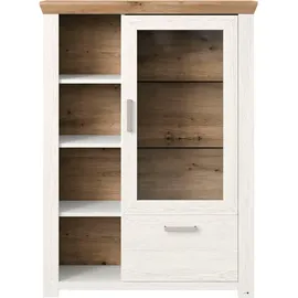 Set One by Musterring Highboard »York«, Typ 13 und 14, mit Glastür und Schubkasten, 3 Farbvarianten, B 105 cm