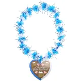 Folat 1 Blumenkette * Oktoberfest * mit Blumen in blau und weiß // mit Herze