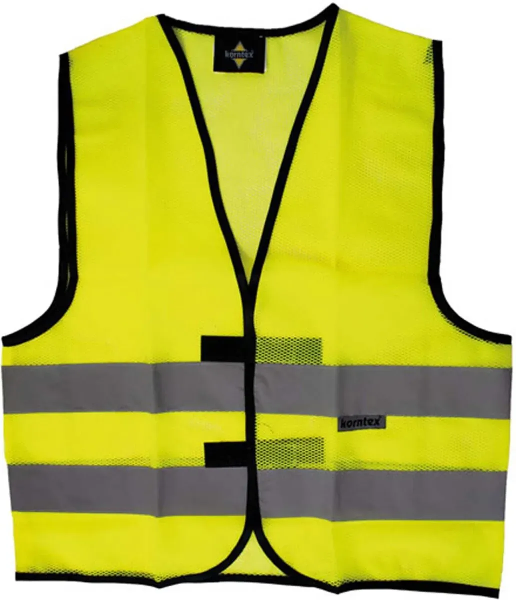 Korntex Unisex Mesh Vest Thessaloniki Warnschutz-Weste KXQ signal yellow 7XL