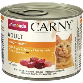 Animonda Carny Adult 200g Dose Katzennassfutter 6 x 200 Gramm Rind + Huhn