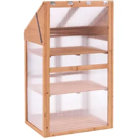 Beliani Balkongewächshaus Holz 49 x 67 x 114 cm