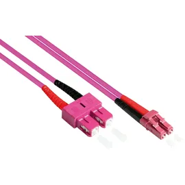 Good Connections Patchkabel LWL Duplex OM4 (Multimode, 50/125) LC/SC, 0,5m, Good Connections®