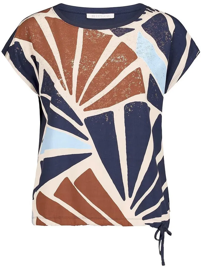 Rundhals-Shirt Betty & Co blau, 42