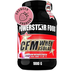 Powerstar Food Whey Protein Isolat Erdbeere Pulver 1000 g