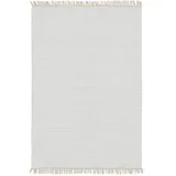 benuta basic Kurzflor Teppich aus recyceltem Material Tom Cream 60x100 cm - Moderner Kurzflor-Teppich für Fußbodenheizung geeignet,