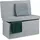 Relaxdays Faltbarer Sitzhocker mit Lehne L grau