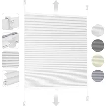 Sekey Plissee 65 x 130 cm Fenstergröße (Velux) weiß