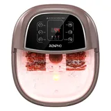 RENPHO Fussbad mit Massagefunktion, Geschenke für Männer, Fußbad Massagegerät Elektrisch mit Timer, Fussbadewanne mit Massage mit Temperatureinstellung, Fußmassagegerät mit Wasser Fußsprudelbad, Braun