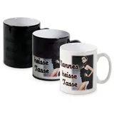 Zaubertasse magisch mit Foto und Namen oder Spruch selbst gestalten Fototasse Magic Mug Tasse hochwertige magische Farbwechseltasse Keramik Porzellan Namenstasse Motivtassen Kaffeebecher