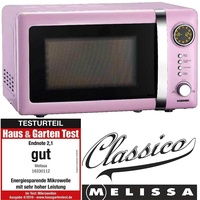 Classico Mikrowelle Retro Design Melissa 16330112 rosa / pink Mikrowellengerät