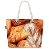 VOID Strandtasche (1-tlg), Brot Vollkorn Küche Backen Brot Vollkorn Küche Backen Brot Frühstück bunt